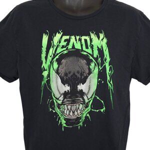 Venom T Shirt Mens Size Large Black Marvel Comics Spider Man